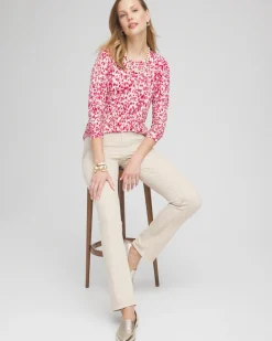 Fashion Touch Of Cool™ Leopard Long Sleeve Tee Tops