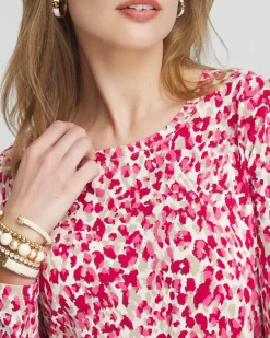 Fashion Touch Of Cool™ Leopard Long Sleeve Tee Tops