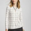 Outlet Touch Of Cool™ Plaid Long Sleeve Layering Tee Tops