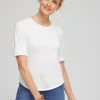 Cheap Touch Of Cool™ Pleated Roll Cuff Tee Tops
