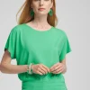 Outlet Touch Of Cool™ Ruched Banded Hem Top Tops