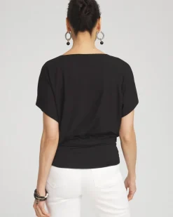 Outlet Touch Of Cool™ Ruched Banded Hem Top Tops