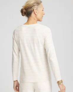 New Touch Of Cool™ Shine Stripes Layering Tee Tops | Tees