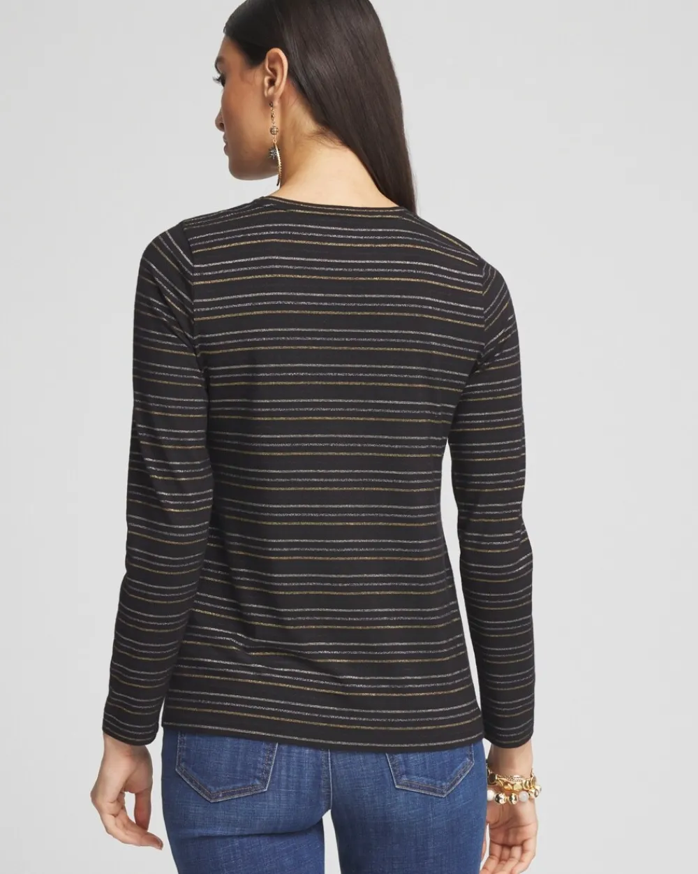 Clearance Touch Of Cool™ Shine Stripes Layering Tee Tops | Tees