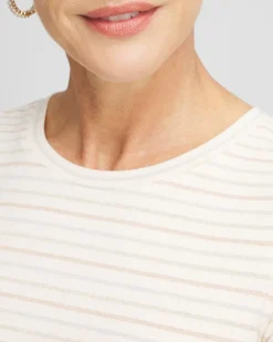 New Touch Of Cool™ Shine Stripes Layering Tee Tops | Tees