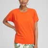 Cheap Touch Of Cool™ Shoulder Detail Tee Tops