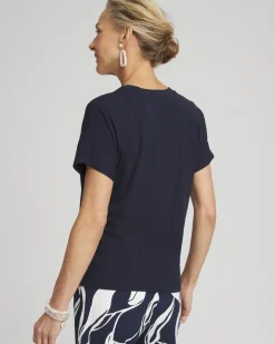 Cheap Touch Of Cool™ Shoulder Detail Tee Tops