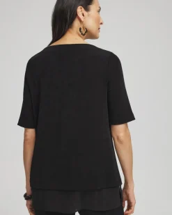 Fashion Travelers™ Chiffon Hem Top Tops