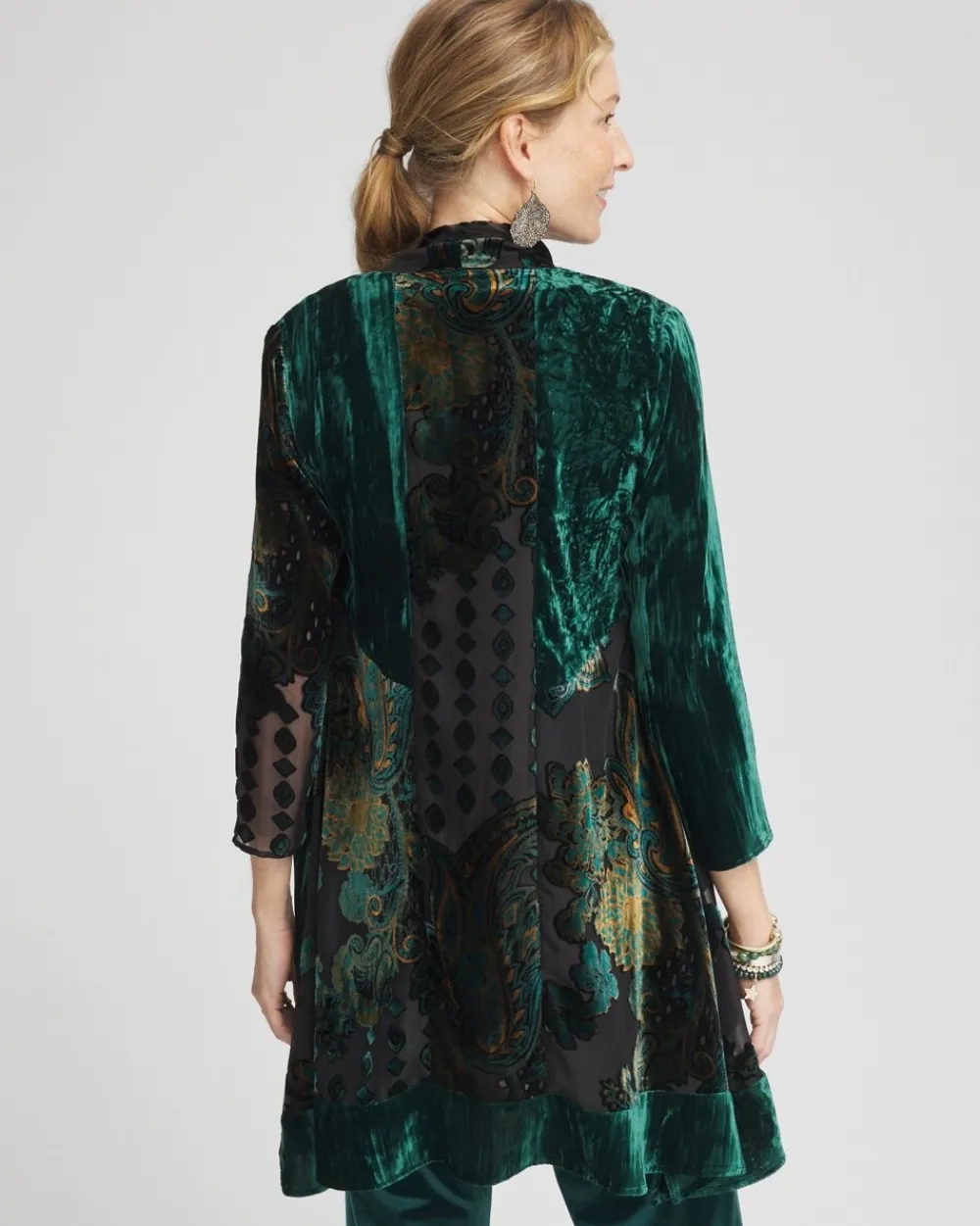 Flash Sale Travelers™ Collection Burnout Velvet Jacket Jackets & Coats