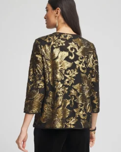 Discount Travelers™ Collection Embroidered Sequin Jacket Jackets & Coats