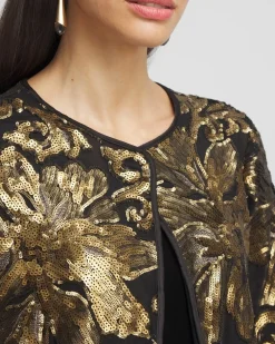 Discount Travelers™ Collection Embroidered Sequin Jacket Jackets & Coats