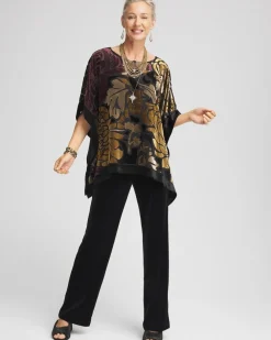 Best Travelers™ Collection Velvet Print Poncho Tops