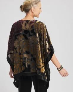 Best Travelers™ Collection Velvet Print Poncho Tops