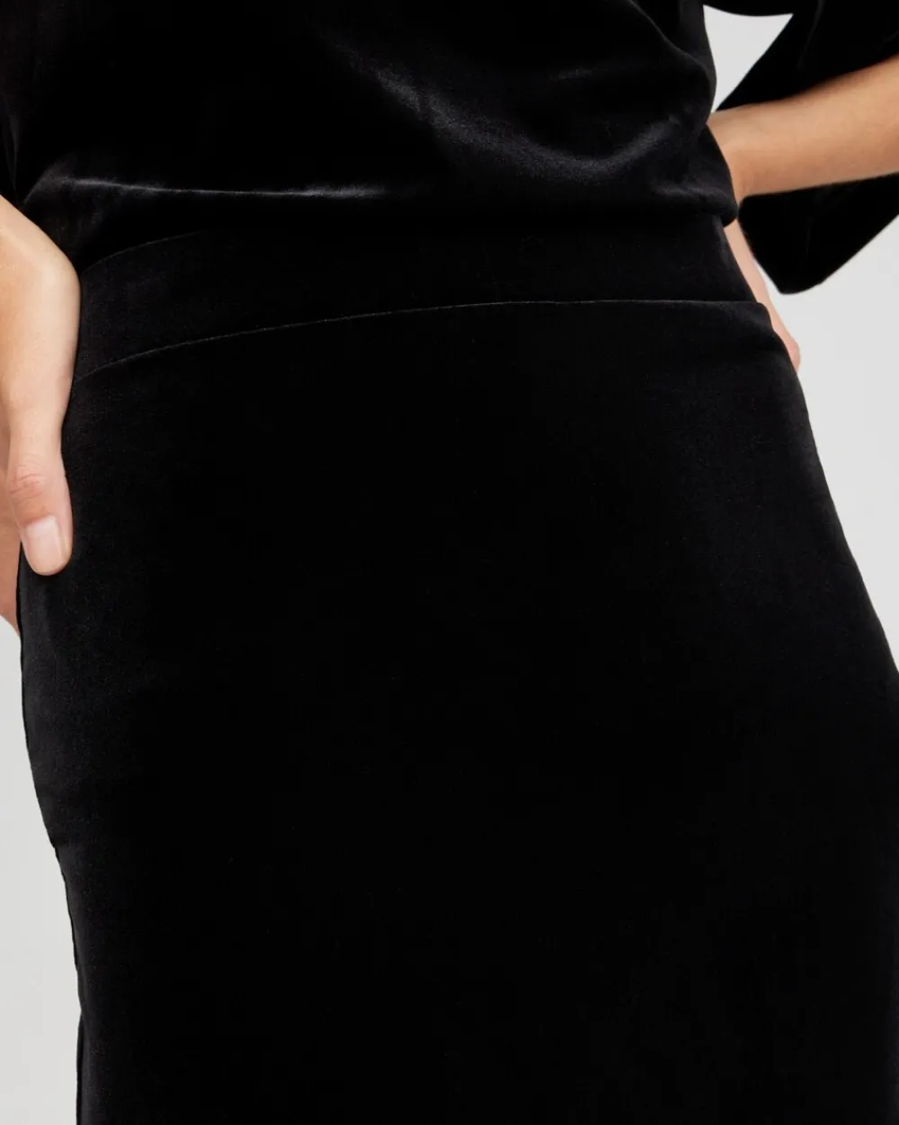 Cheap Travelers Collection Velvet Midi Skirt Dresses | Skirts