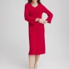 Fashion Travelers™ High V-Neck Bell Sleeve Dress Dresses