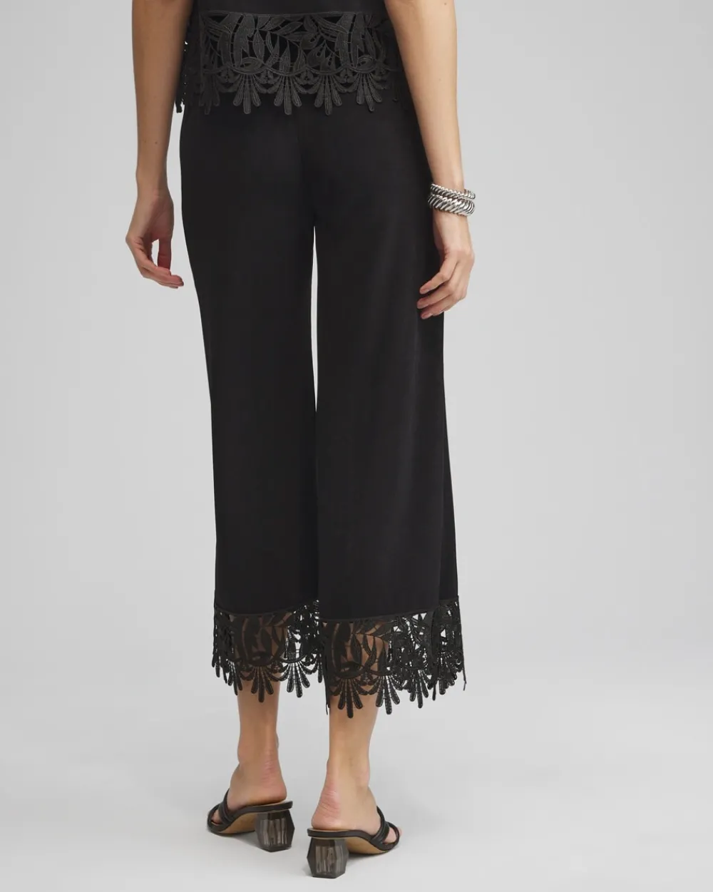 Discount Travelers™ Lace Trim Cropped Pants Pants