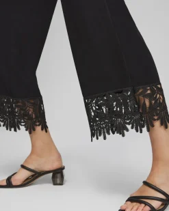 Discount Travelers™ Lace Trim Cropped Pants Pants