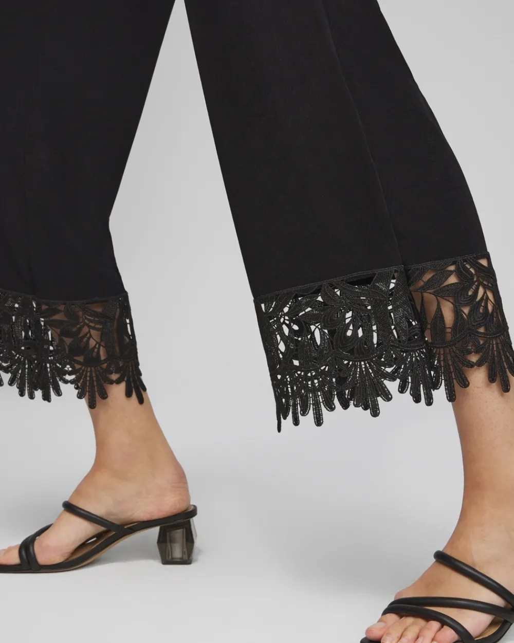 Discount Travelers™ Lace Trim Cropped Pants Pants