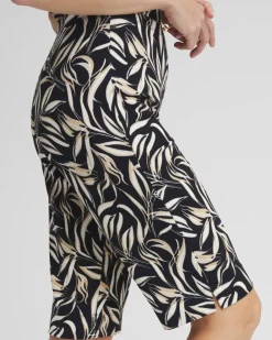Cheap Travelers™ Leaf Print Bermuda Shorts Pants