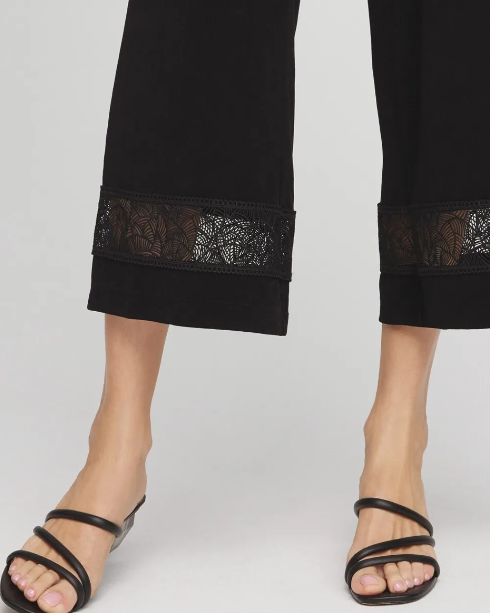 Outlet Travelers™ Macrame Trim Crop Pants