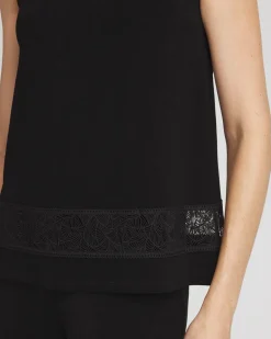 Cheap Travelers™ Macrame Trim Tank Tops
