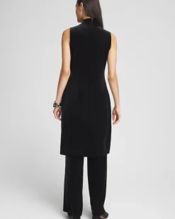 Cheap Travelers™ Maxi Mock-Neck Velvet Tunic Tops