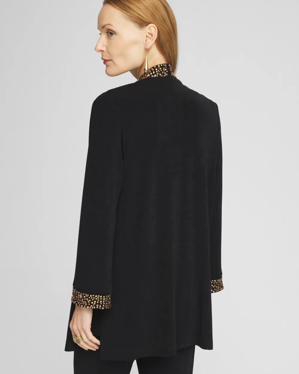 Fashion Travelers™ Rhinestone Embellished Cardigan Jackets & Coats