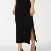 Online Travelers Side Slit Maxi Skirt Skirts