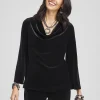 Outlet Travelers™ Velvet Cowlneck Top Tops | Matching Sets