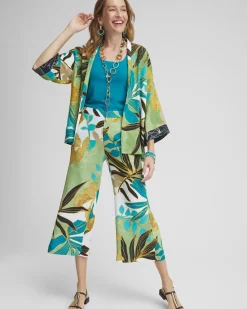 Clearance Tropical Palms Kimono Tops