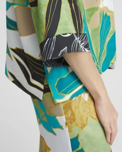 Clearance Tropical Palms Kimono Tops