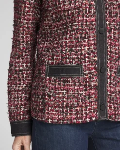 Sale Tweed & Denim Trim Jacket Jackets & Coats