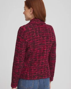Best Sale Tweed Double-Breasted Sweater Blazer Jackets & Coats
