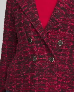 Best Sale Tweed Double-Breasted Sweater Blazer Jackets & Coats