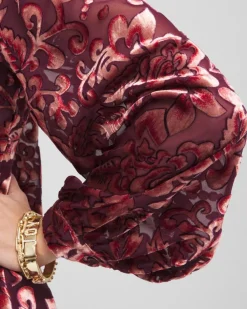 Hot Velvet Blouson Sleeve Blouse Tops | Blouses & Shirts
