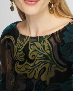 Hot Velvet Burnout Poncho Ponchos & Ruanas