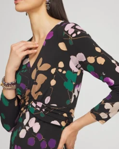 Discount V-neck 3/4 Sleeve Floral Maxi Dress Dresses