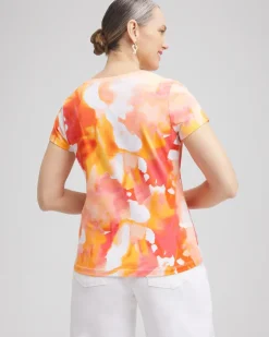 Store Watercolor V-neck Perfect Tee Tops