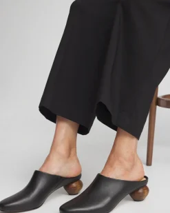 Best Wood Heel Leather Mule Shoes