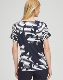 Best Zenergy® Floral Stripe Tee Tops