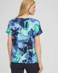 New Zenergy® Foliage Print Tee Tops