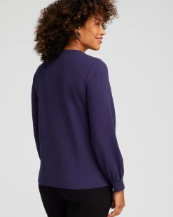Best Sale Zenergy® French Terry Applique Sweatshirt Tops