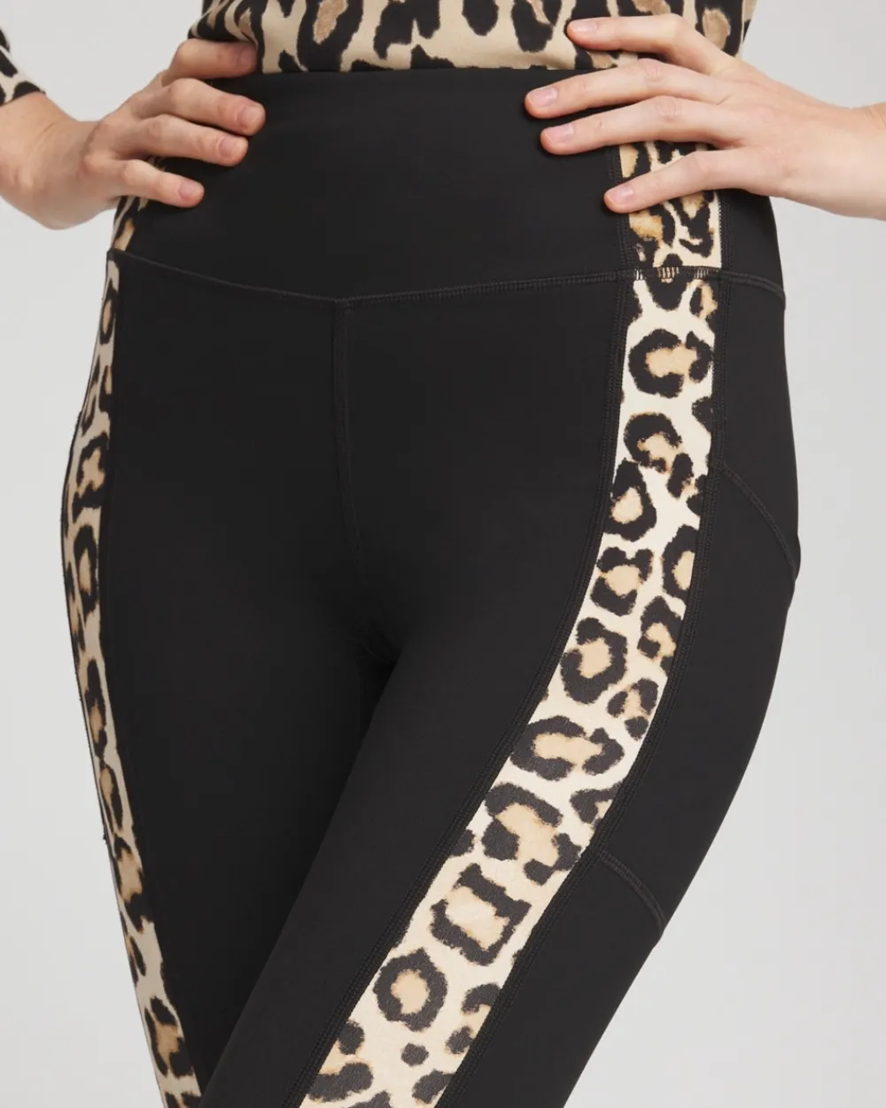 Cheap Zenergy® Leopard Print Side Panel Leggings Pants
