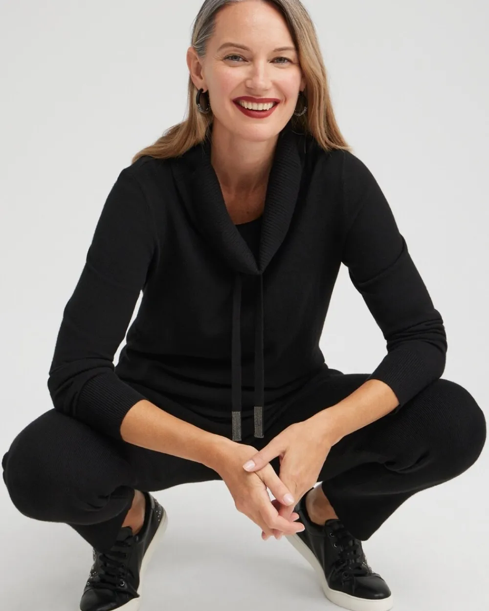 Clearance Zenergy Luxe® Cashmere Blend Cowl Sweater Tops | Matching Sets