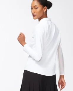 Hot Zenergy® Mesh Detail Zip Pullover Tops