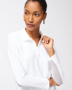 Hot Zenergy® Mesh Detail Zip Pullover Tops