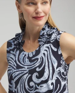 New Zenergy® Neema Paisley Ruffle Tank Tops