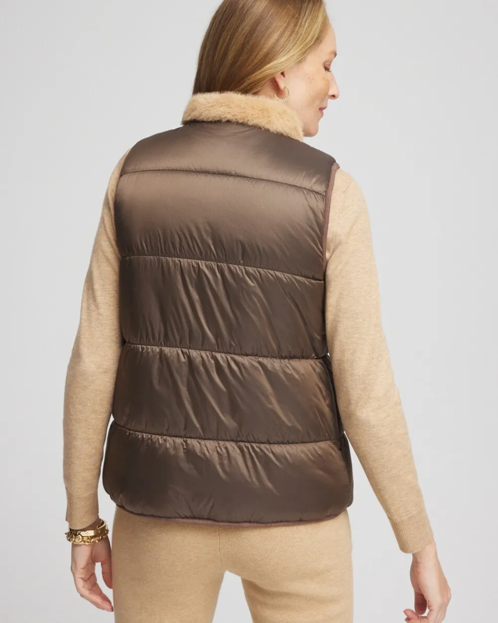 Outlet Zenergy® Reversible Faux-Fur Vest Activewear | Jackets & Coats