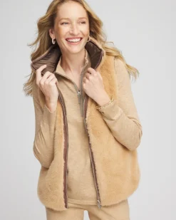 Outlet Zenergy® Reversible Faux-Fur Vest Activewear | Jackets & Coats
