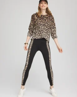 Cheap Zenergy® Scuba Leopard Print Top Tops